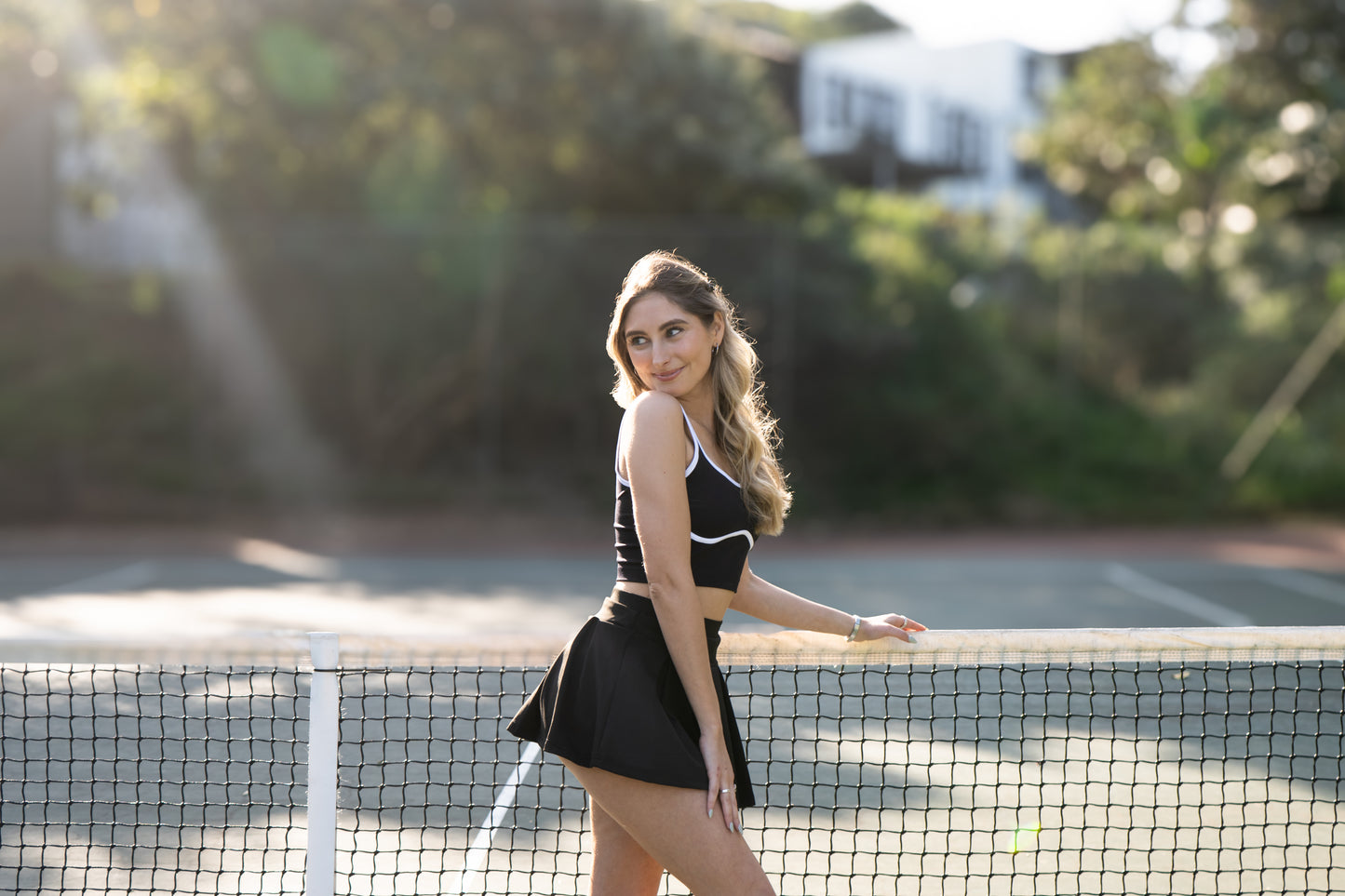 Core Court Black Pleated Skirt