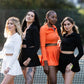 Core Court Orange Long Sleeve Crop