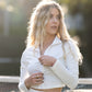 Core Court White Long Sleeve Crop