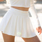 Core Court White Pleated Skirt